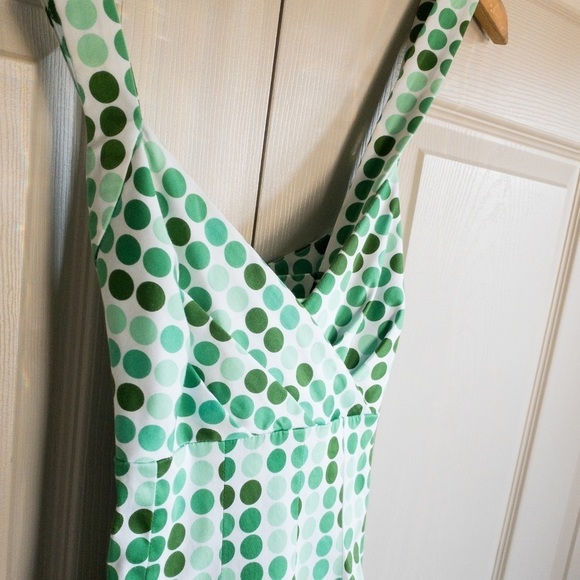 𝅺CALVIN Klein A-Line Dress Polkadot Designer Ladies Womens Size 10, fitted. - Picture 4 of 14